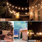 108FT LED Outdoor String Light Waterproof Terrace Light, S14 Shatterproof - Image 6