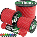 Reflective Paracord Rope 750 lb - 500ft 5/32" Parachute Cord 4MM 12-Strand para by Triberion