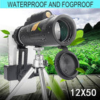 Monocular Telescope, High Power 12X50 Handheld Prism Scope - Image 4