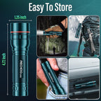 RECHOO Rechargeable Flashlight 2 Pack, Bright Military Grade Torch Light High - Image 5