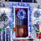 JMEXSUSS 66ft 200 LED Blue and White Outdoor Christmas String Lights, Expandable - Image 4