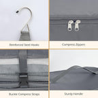 Surblue Hanging Shelves Travel Storage Bag Compression Packing Cube - Image 6