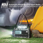 Mesqool Emergency Radio AM/FM/SW/NOAA Weather Radio, 12000 Battery Powered - Image 2