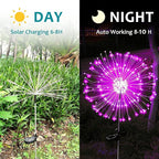 JJGoo Solar Firework Lights, 2 Pack 180 LEDs 2 Lighting Modes Solar Lights - Image 4