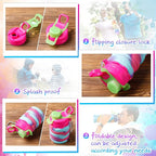 8 Pcs Collapsible Water Bottles Silicone Travel 16 oz Reusable Leakproof - Image 4