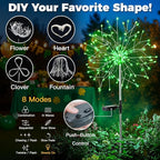 suddus St. Patrick's Day Decorations Solar Firework Lights - Image 5