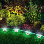 Joomer Solar Ground Lights, 4 Pack 8 LED Solar Lights Outdoor Waterproof IP68 - Image 6