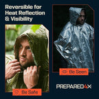 PREPARED4X Emergency Mylar Poncho – Survival Rain Poncho - Image 4