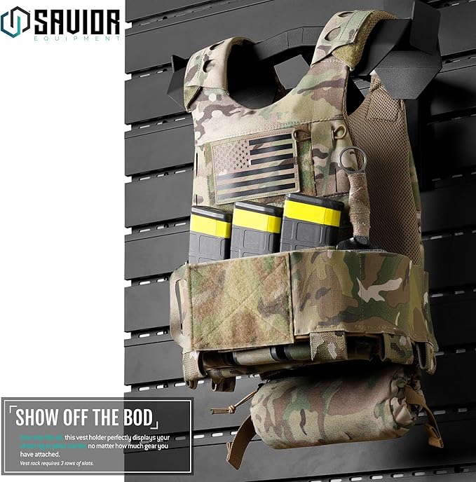 Savior Equipment Wall Rack System Tactical Vest Attachment Gear Wall Mount - Image 2