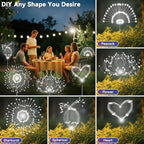 Garden Outdoor Lights, 2 Pack 120 LED Solar Garden Lights Fairy Lights Outdoor - Image 4