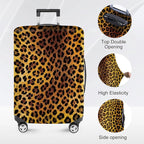 ANNA QUEEN Vintage Leopard Pattern Travel Luggage Cover -Stretchable Airplane - Image 2