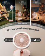 Gaiatop Portable Pedestal Fan 16000mAh Battery, Foldable Oscillating Standing - Image 3