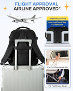 coofay Large Black Travel Backpack Carry on Flight Approved Mochila De Viaje - Image 7