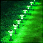 Priddop Solar Lights Outdoor Pathway Waterproof 8 Pack Green Stake LED Green - Image 7