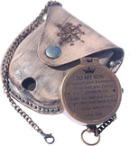 Brass Engrved Compass for Men, Pocket Compass - Image 7