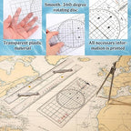 3 Pcs Basic Navigation Set, Include 16 Inch Parallel Ruler - Image 5
