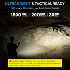 EDC Tactical Flashlight, Flat Flashlights Rechargeable, Dual-Switches LED Small - Image 5