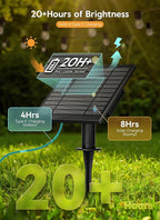 Minetom 100FT Solar-String-Lights-Outdoor-Waterproof, 31+2LED S14 Shatterproof - Image 2
