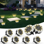 Solar Ground Lights Outdoor, 8 Pack Solar Lights Outdoor Waterproof, Mini Flat by Unknown