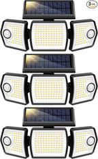 VIVOHOME Linkable Solar Flood Lights Outdoor, 2 Adjustable Motion Sensors by VIVOHOME
