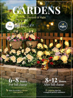 GIGALUMI Solar Lights Outdoor for Garden Decor, 3 Pack Solar Flower Lights - Image 4