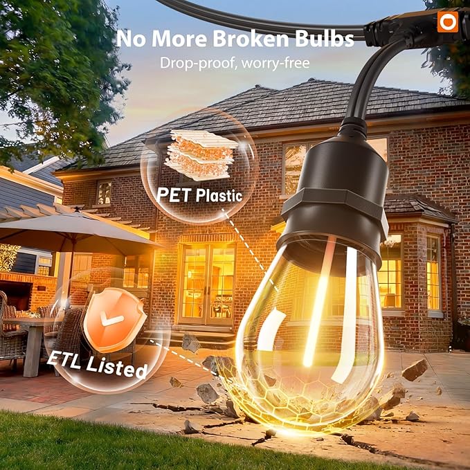 addlon 100FT Outdoor String Lights - Image 3