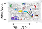 eatsleepdoodle 30x20in White Cotton Pillowcase - Image 7