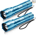 RECHOO LED Flashlight 2 Pack Blue, Tactical Flashlights High Lumens by RECHOO