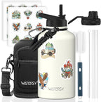 64oz Insulated Water Bottle, BPA Free&Leak Proof, Half Gallon Stainless Steel by Watersy