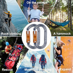 SOB Heavy Duty Steel Carabiner Clips -Auto Locking Climbing Carabiner, - Image 7