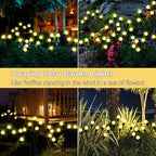 Solar Garden Lights Outdoor, 4 Pack 40 LED Solar Firefly Lights Waterproof - Image 5