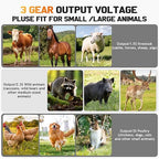 30 Miles/48km Solar Electric Fence Charger, 15W Solar Powered Fencer - Image 5
