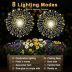 210LED Solar Firework Lights, Waterproof Fairy Starburst Light - Image 3