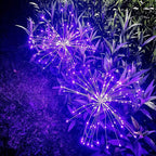 JJGoo Solar Firework Lights, 2 Pack 150 LEDs 2 Lighting Modes Solar Lights - Image 2