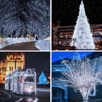 Solar String Lights Outdoor, 4 Pack Each 100 LED Solar Twinkle Lights - Image 3