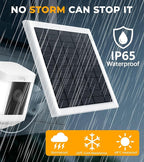 8W Solar Panel for Ring Camera, Spotlight Cam Battery, Includes Barrel Plug to - Image 6