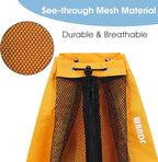 WANDF Swim Bag Mesh Drawstring Backpack Beach Backpack - Image 4