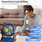 Portable Fan Rechargeable，270° Rotating Portable Cordless Battery Powered - Image 5