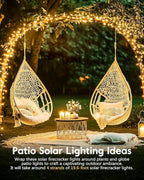 120LED 10FT Solar Fairy Lights Outside Waterproof, 8 Lighting Modes IP65 - Image 6