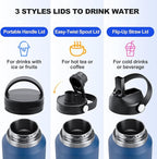 HYDROWION 32oz Water Bottle, Double Wall Vacuum Stainless Steel Insulated Water - Image 6