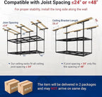 FLEXIMOUNTS 4x8 2-Tier Overhead Garage Storage Rack – Adjustable Heavy Duty - Image 2