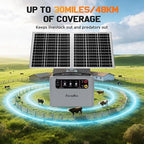 30 Miles/48km Solar Electric Fence Charger, 15W Solar Powered Fencer - Image 3