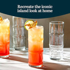 Libbey Tiki Bamboo Highball Drinking Glasses, Iconic 16 Oz Tall Cocktail - Image 4