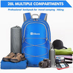 ZOMAKE Lightweight Packable Backpack 28L, Foldable Backpacks Water Resistant - Image 3
