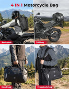 KEMIMOTO Waterproof Motorcycle Dry Bag – Duffle Tail Bag Soft Luggage, - Image 5
