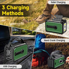 59200mWh Emergency Radio - 16000mAh Portable Solar Hand Crank NOAA/AM/FM - Image 5