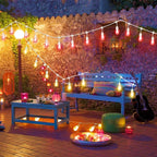 Mlambert 96Ft Outdoor Patio Lights, RGB Cafe String Lights - Image 7