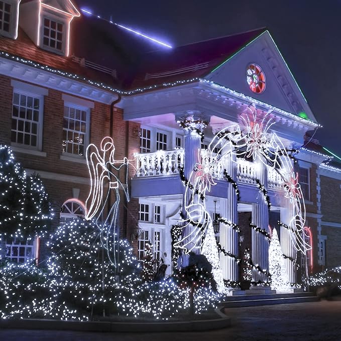 JMEXSUSS 200 LED White Christmas Lights Outdoor, 66ft Christmas Tree Lights - Image 8