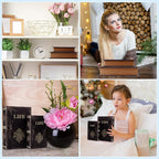SICOHOME Decorative Book Box Set of 2 Wood Faux Book Box - Image 5