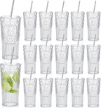 16 Set 20oz Vintage Plastic Tumbler by Unknown
